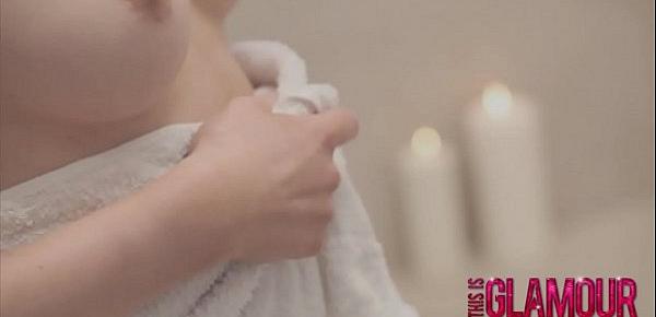  Beautiful glamour british girl Sam teasing in her nice hot soap bath